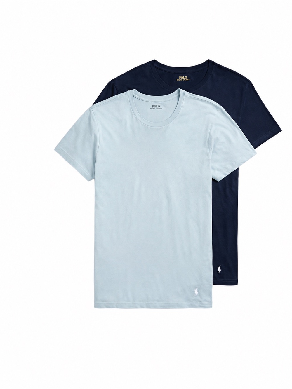 Men’s Polo Ralph Lauren Cotton Crew T-Shirts Sz: S Color: Navy Blue & Baby Blue